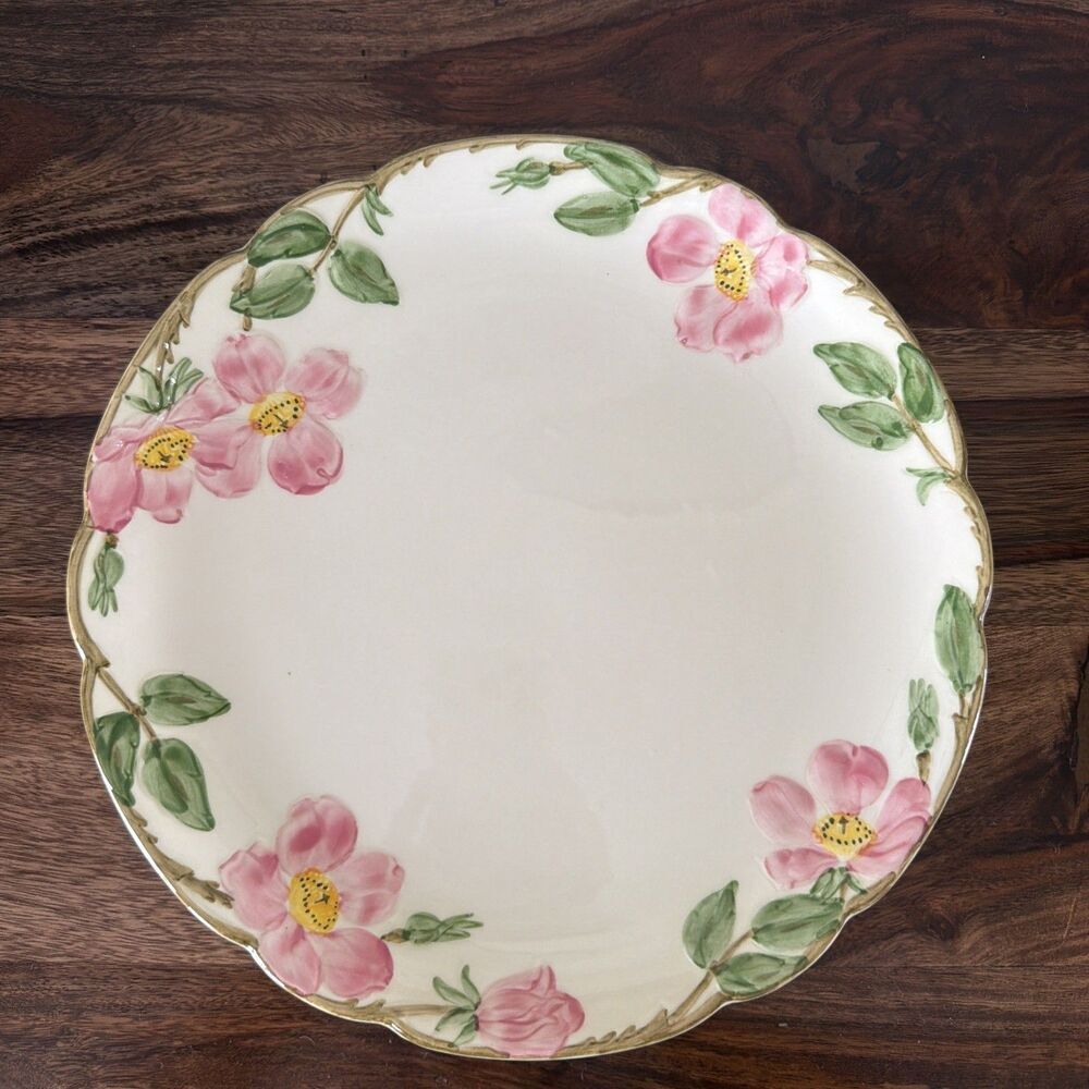 FRANCISCAN DESERT ROSE 14" ROUND PLATTER CHOP PLATE USA BACKSTAMP EARTHENWARE